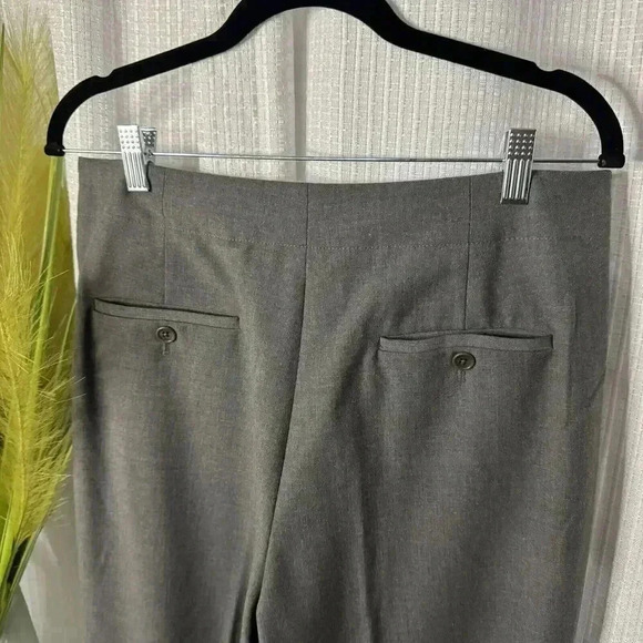 NEW Talbots Women’s 12P Wool Blend Dark Gray Heritage Wide Leg Pants Trousers - Picture 7 of 13